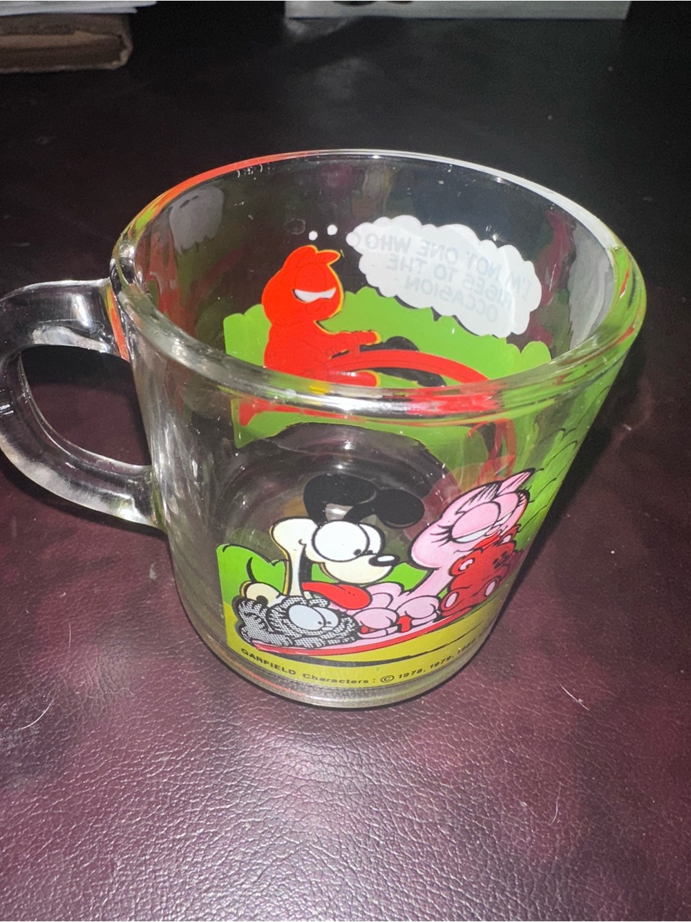 McDonald's Garfield Glass Mug